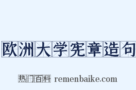 欧洲大学宪章造句是什么意思的图片